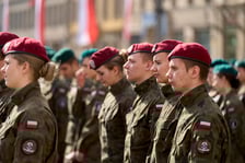 Uroczystość nadania sztandaru 4. Regionalnej Bazie Logistycznej Wojska Polskiego. Wrocław, 15.03.2024