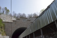 Prace w tunelu koło Trzcińska