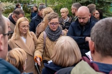 Mieszkańcy Lipy Piotrowskiej na spotkaniu z Jackiem Sutrykiem, prezydentem Wrocławia