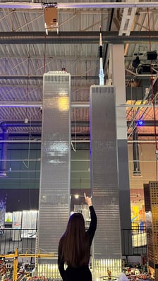 Wieże WTC wykonane z klocków Lego