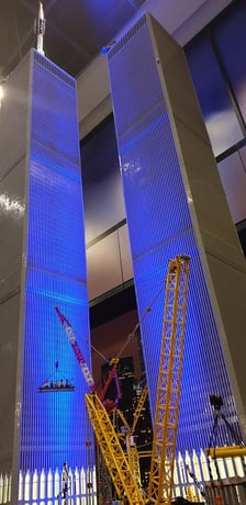 Wieże WTC wykonane z klocków Lego