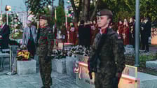 Uroczyste odsłonięcie pomnika Żołnierzy Niezłomnych. Wrocław, 8.05.2024