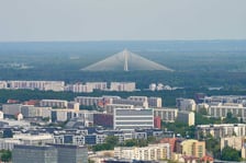 Panorama Wrocławia z tarasu widokowego na Sky Tower