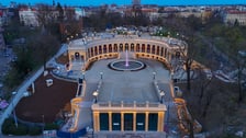 Na zdjęciu Bastion Sakwowy widziany z lotu ptaka. Natężenie światła na Bastionie Sakwowym będzie zmieniało się w zależności od pory dnia.
