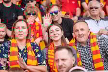 Kibice na meczu Sparta Wrocław - Stal Gorzów Wielkopolski 26 maja na Olimpijskim