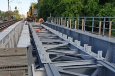 Remont mostu kolejowego nad Oławą