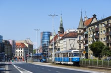 Zabytkowy tabor Wrocławskich Linii Turystycznych, zdjęcie archiwalne