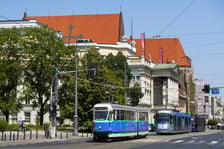 Zabytkowy tabor Wrocławskich Linii Turystycznych, zdjęcie archiwalne