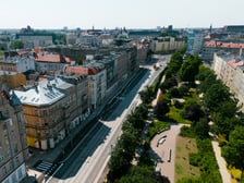 Przebudowa Pomorskiej na kadrach z drona, 28 maja 2024