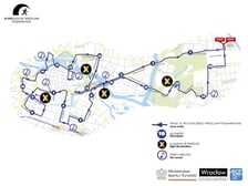 Trasa 10. PKO Nocnego Wrocław Półmaratonu