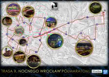 Trasa 10. PKO Nocnego Wrocław Półmaratonu