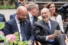 <p>Prezydent Jacek Sutryk i Javier Solana, laureat Nagrody Jana Nowaka-Jeziorańskiego</p>