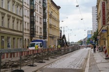 Remont torowiska na ulicy Szczytnickiej
