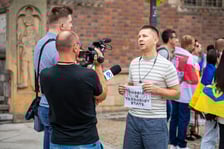 Marsz przeciw zbrodniom rosyjskim dokonywanym w Ukrainie. Wrocław, 13.07.2024