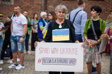 Marsz przeciw zbrodniom rosyjskim dokonywanym w Ukrainie. Wrocław, 13.07.2024