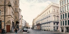 Wizualizacja budynku na podstawie wyglądu pałacu Hatzfeldów