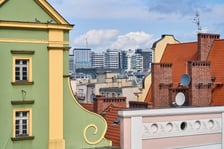 Panorama Wrocławia ze szczytu kamienicy na pl. Solnym