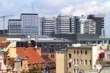 Panorama Wrocławia ze szczytu kamienicy na pl. Solnym