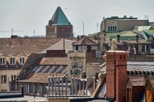 Panorama Wrocławia ze szczytu kamienicy na pl. Solnym