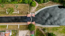 śluza Opatowice, widok z drona