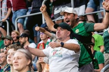 Kibice na meczu Śląska z Rygą / 1 sierpnia 2024 / Tarczyński Arena