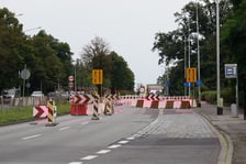 Południowy most Jagielloński zamknięty dla ruchu na czas remontu. Wdrożono zastępczą organizację ruchu. Wrocław, 4.08.2024