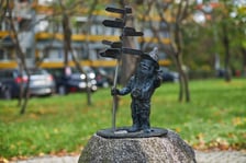 Krasnal Popowicjusz, geometryczny środek miasta