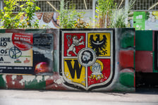 Budynki handlowe ul. Trwała 7, zdjęcia z lipca 2024