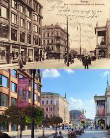 Współczesne i przedwojenne zdjęcia Wrocławia, ul. Świdnicka