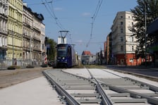 Remont torów na ulicy Grabiszyńskiej na wysokości skrzyżowania z Zaporoską i Szpitalną.