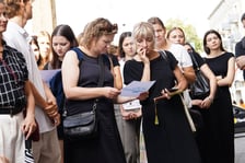 Kamienie pamięci Stolpersteine przy ul. Lelewela, 3 września 2024 r.
