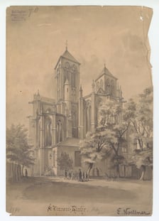 <p>Bazylika św. Wincentego w Metzu, 1874</p>
