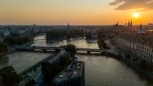 Odra we Wrocławiu, centrum miasta, 19 września rano