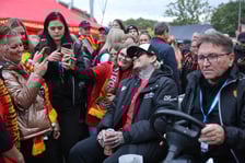 <p>Pożegnanie Taia Woffindena na Olimpijskim. Strefa kibica.</p>
