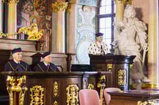 <p>Inauguracja roku akademickiego Międzynarodowej Wyższej Szkoły Logistyki i Transportu w Auli Leopoldina</p>