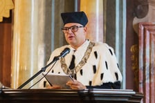 <p>Inauguracja roku akademickiego Międzynarodowej Wyższej Szkoły Logistyki i Transportu w Auli Leopoldina</p>