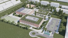 Wizualizacja zespołu szkolno-przedszkolnego przy Zwycięskiej