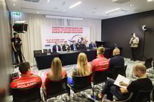 Zdjęcia z konferencji przed ME w karate shinkyokushin