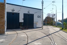 Przebudowana Zajezdnia Tramwajowa "Borek". Powstała m.in. hala do obsługi tramwajów, magazyn, nowe torowiska, a także ekran dźwiękochłonny