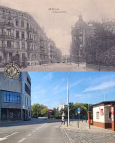 Współczesne i przedwojenne zdjęcia Wrocławia, ul. Gwiaździsta