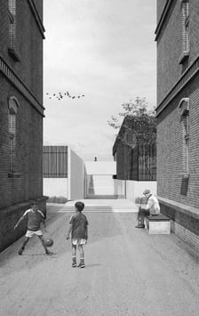 <p>Projekt Dom Społeczności Śląskiej. Adaptacja teren&oacute;w poprzemysłowych w Bytomiu</p>