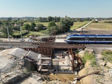 Tak dwa miesiące temu wyglądał plac budowy przystanku kolejowego Oława Zachodnia