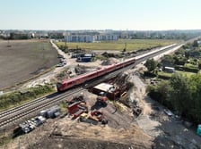 Tak dwa miesiące temu wyglądał plac budowy przystanku kolejowego Oława Zachodnia
