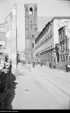 <p>Wrocław w 1950 roku. Centrum miasta</p>