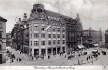 Dom towarowy Braci Baraschsów po gruntownej przebudowie otwarto 29 września 1929 r., pocztówka