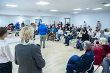 <p>Spotkanie w szkole przy Asfaltowej podsumowujące konsultacje społeczne Pakietu dla Południa</p>