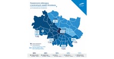 <p>Mapa: pasażerowie odlatujący z konkretnych osiedli Wrocławia.</p>