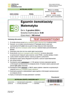 <p>Arkusz: pr&oacute;bny egzamin &oacute;smoklasisty 2025 - matematyka, 3 grudnia 2024</p>