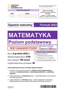 Arkusz CKE: matura próbna 2024/2025 z matematyki, poziom podstawowy - 6 grudnia
