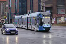 Świąteczny tramwaj MPK na trasie